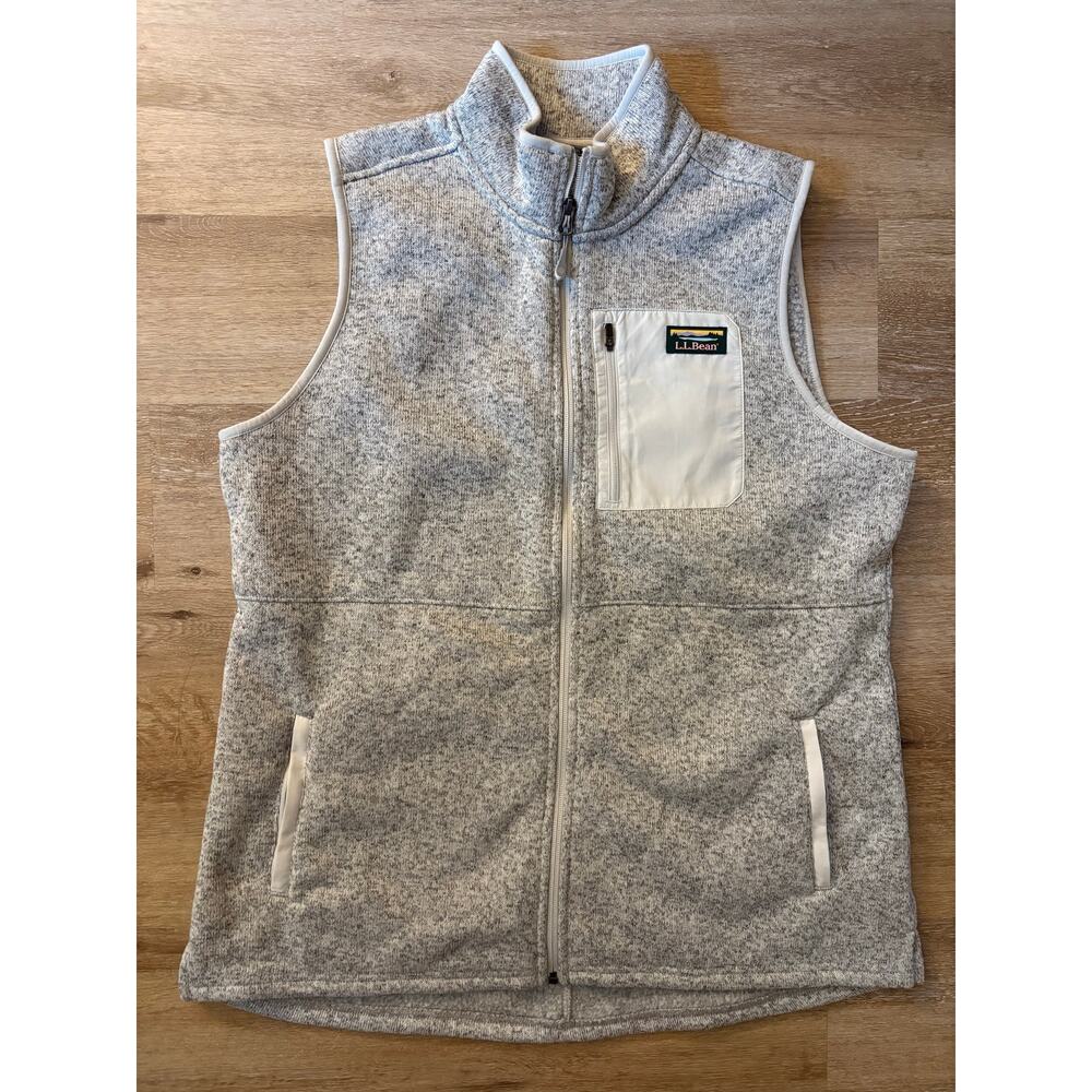 Women's L.L.Bean Sweater Fleece Long Vest - Picture 3 of 6